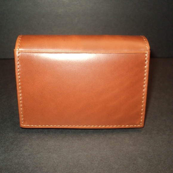 Royal Crown Leathers Business Card Case 4 1/8" Wide x 3" High Camel Brown NEW - Picture 4 of 8